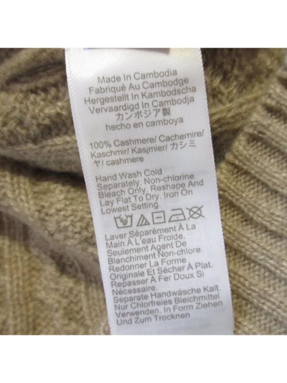 NWT J.Crew Perfect Cashmere Cable-knit Crewneck Sweater in Heather Stone S